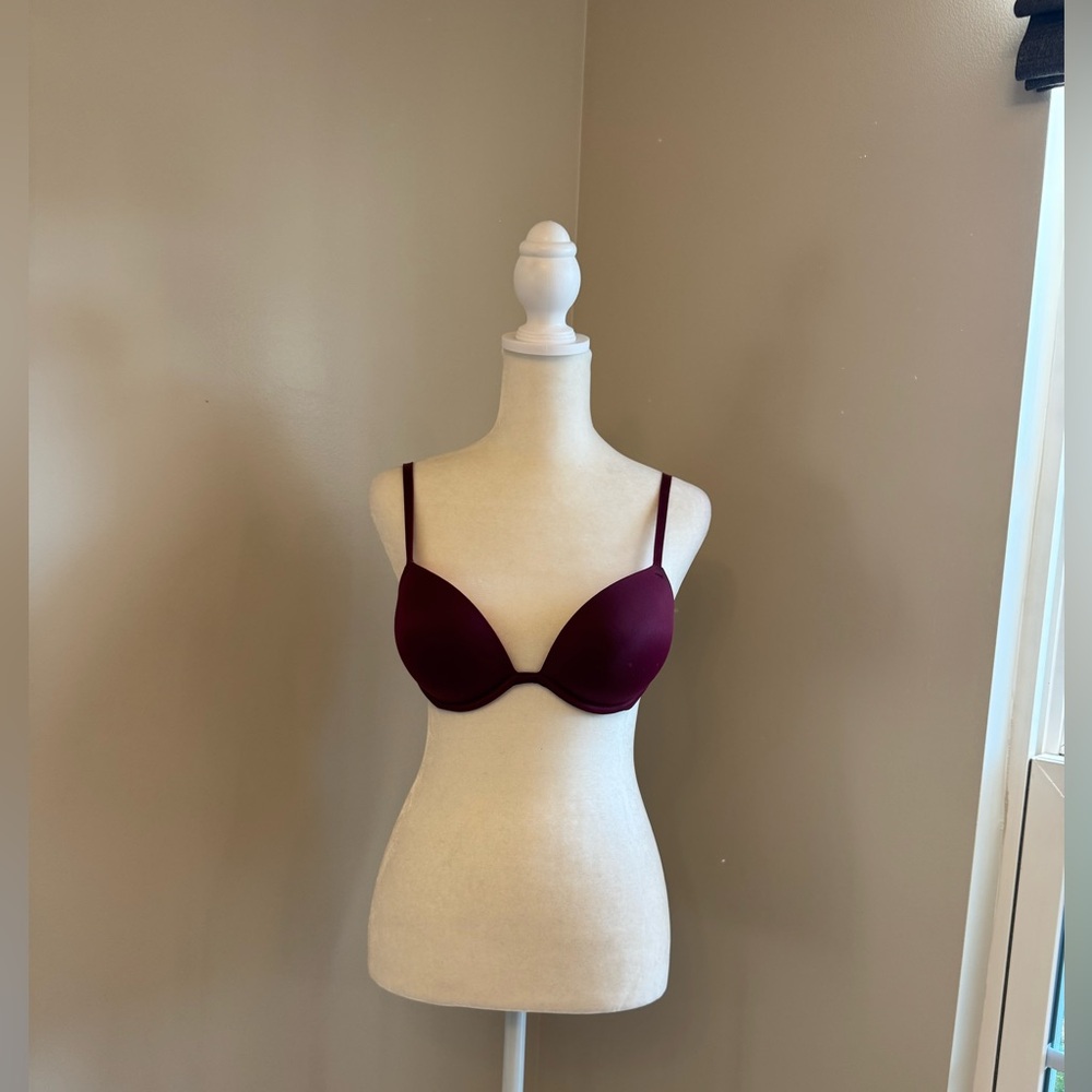 Maroon Bra with Adjustable Straps